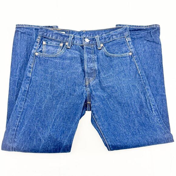 Levi's 501 '93 Men's Dark Wash Denim Jeans Button Fly Straight Leg Size 29 x 30 - Picture 4 of 8